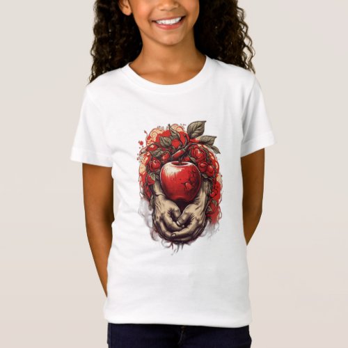 Loves Squeeze _ Red Apple Tattoo T_shirt
