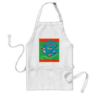 Loves sushi adult apron