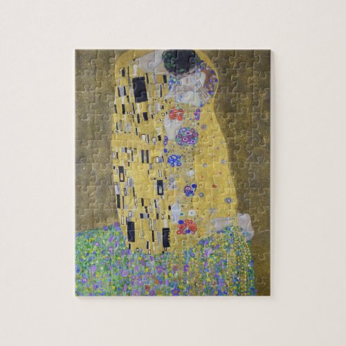 Loves Tapestry A Kiss in Gold by Klimt Jigsaw Puzzle