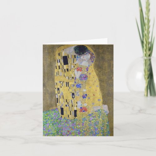 Loves Tapestry A Kiss in Gold by Klimt Valentine Note Card