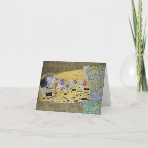 Loves Tapestry A Kiss in Gold by Klimt Valentine Thank You Card