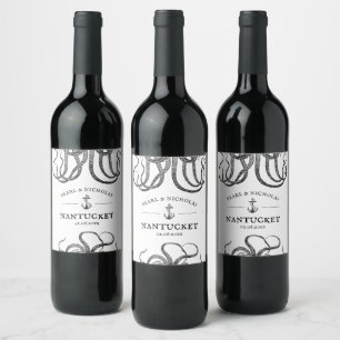 Love's Tentacles Octopus Themed Wine Label