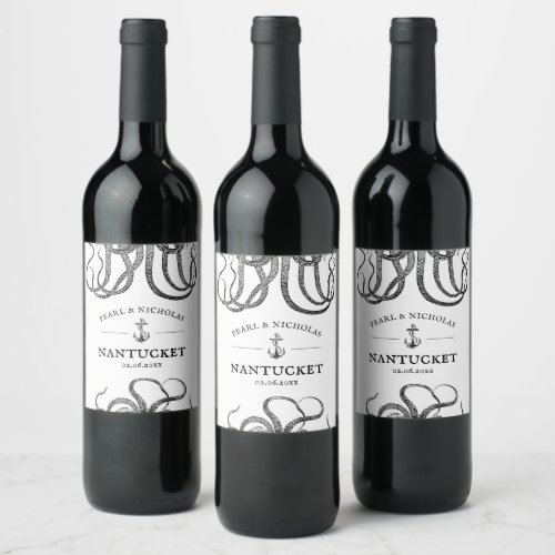 Loves Tentacles  Octopus Themed Wine Label