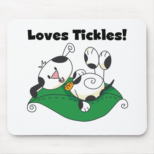 Loves Tickles T-shirts and Gifts Mouse Pad (Front)