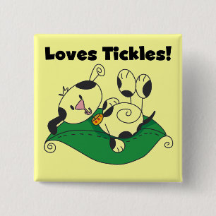 Loves Tickles T-shirts and Gifts Pinback Button