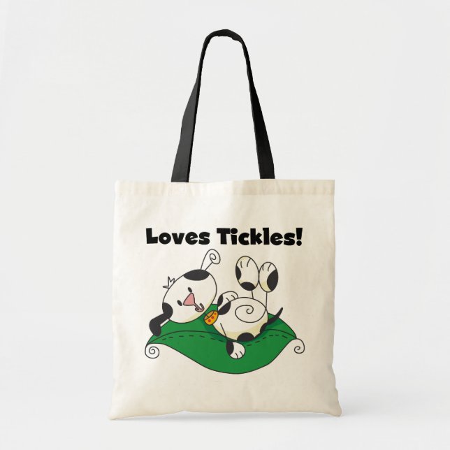 Loves Tickles T-shirts and Gifts Tote Bag (Front)