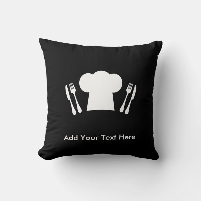 Loves to Cook Kitchen or Restaurant Throw Pillow (Front)