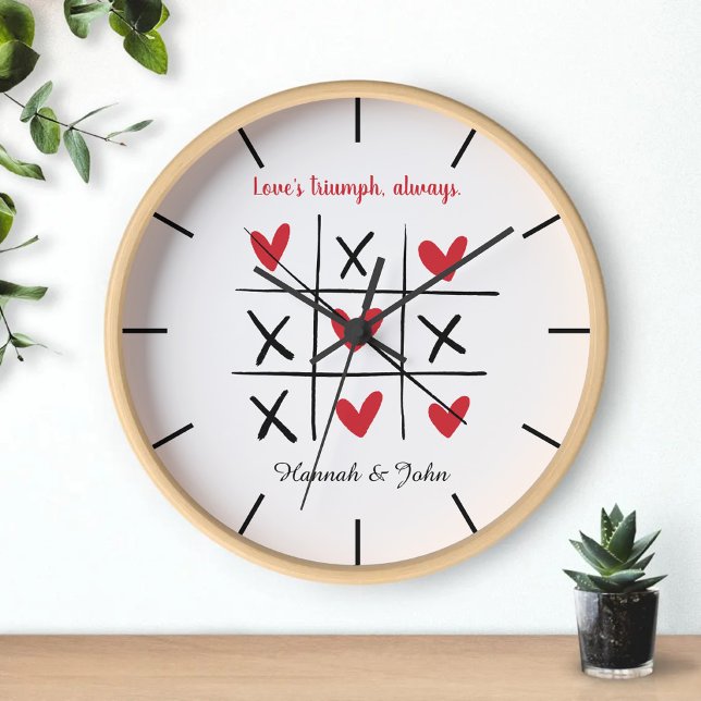 Love's Triumph Always Red Heart Couple Name Clock (Creator Uploaded)