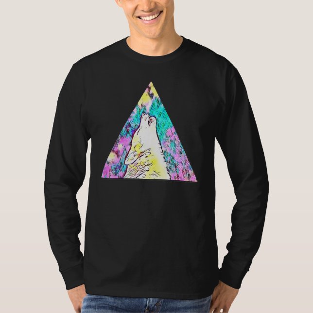 Loves Wolves wolf Face 17 T-Shirt (Front)