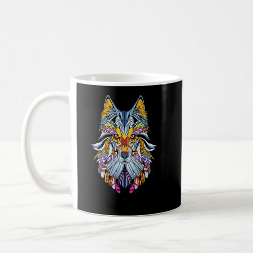 Loves Wolves wolf Face  Coffee Mug