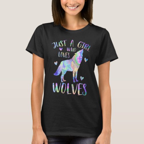 Loves Wolves wolf Face T_Shirt