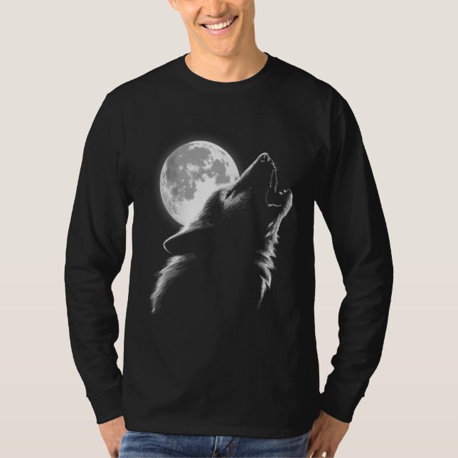 Loves Wolves wolf moon 3 T-Shirt (Front)