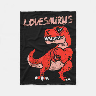 Lovesaurus Trex Dinosaur Heart Cute Valentines Day Fleece Blanket