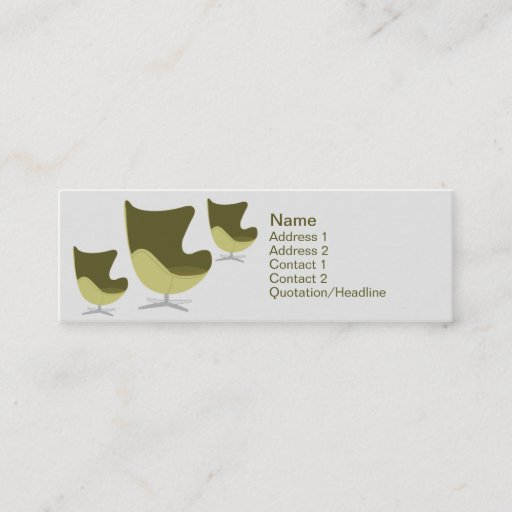 Customizable Loveseat - Skinny Business Card
