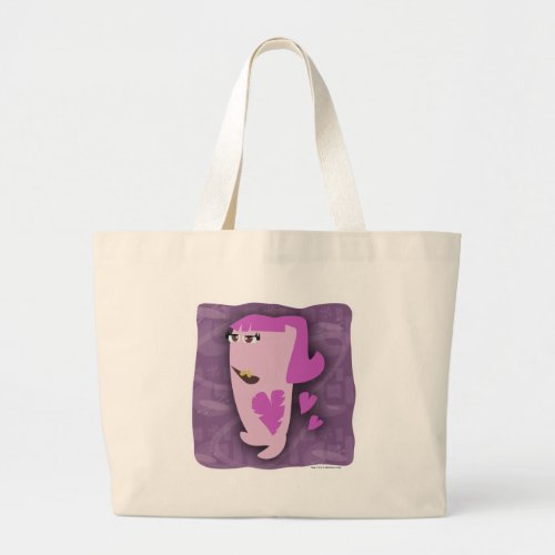 Lovesick Monster Cartoon Girl Funny Cartoon Art Large Tote Bag