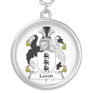Lovett Family Crest Silver Plated Necklace