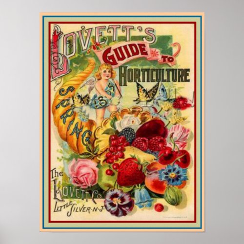 Lovetts 1895 Horticulture Guide 12x16 Poster