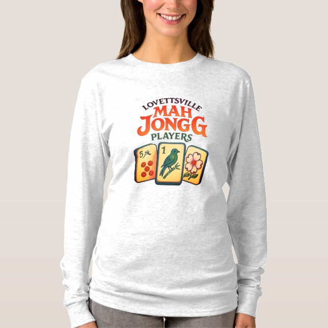 Lovettsville Mah Jongg Player Long Sleeve T-Shirt (Front)