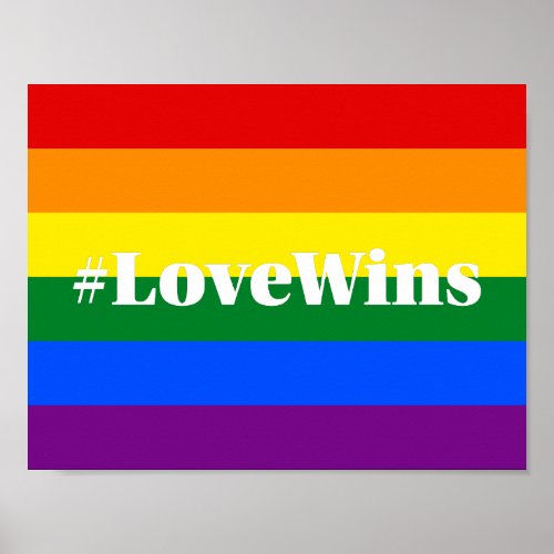 LoveWins Marriage Equality Celebration Rainbow Poster