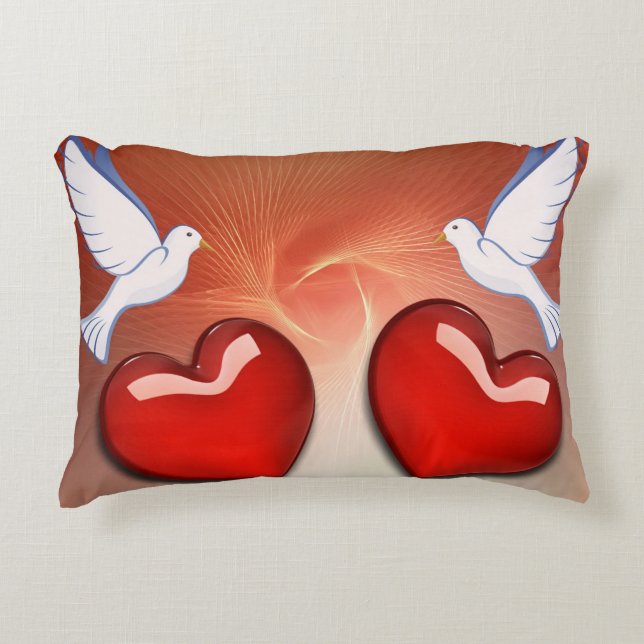 Lovey Dovey Accent Pillow (Front)