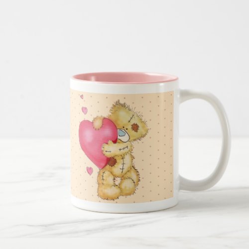 Lovey Dovey Bear Two_Tone Coffee Mug