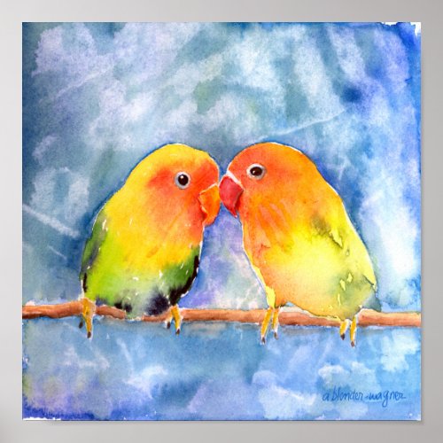 Lovey Dovey Lovebirds Print