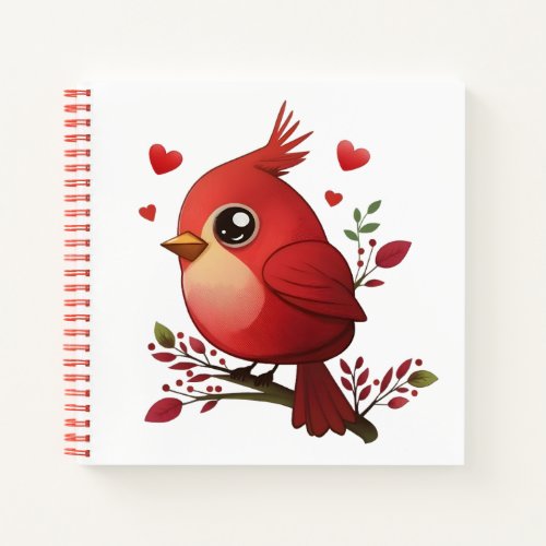 Lovey_Dovey Red Cardinal Notebook