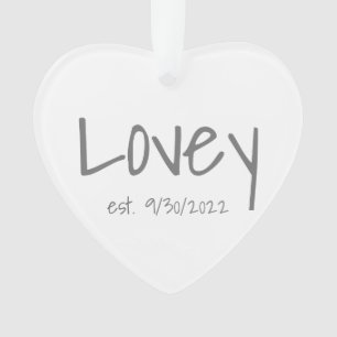 Lovey Established Date Acrylic Ornament