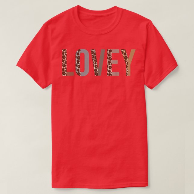 Lovey Leopard Print Mom Cute Mothers Day Funny Gra T-Shirt (Design Front)