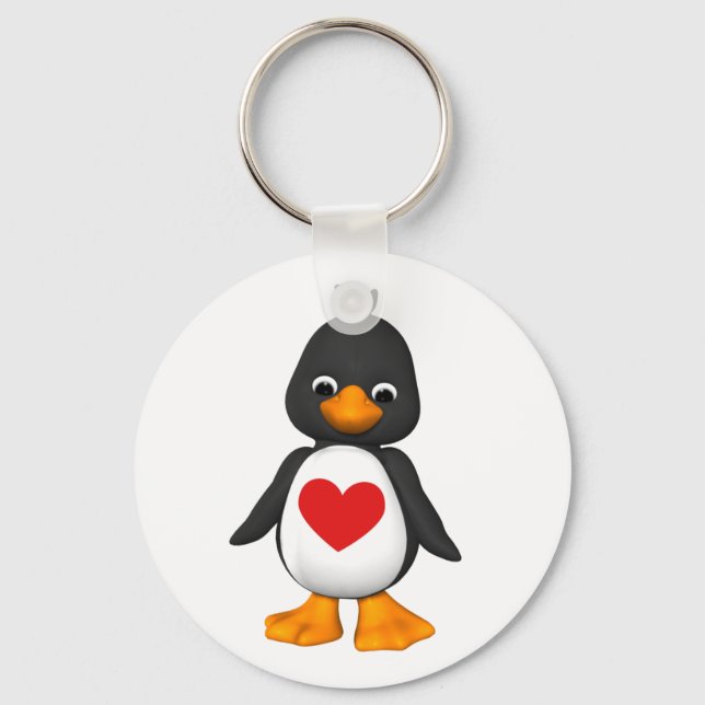 Lovey The Penguin Keychain (Front)