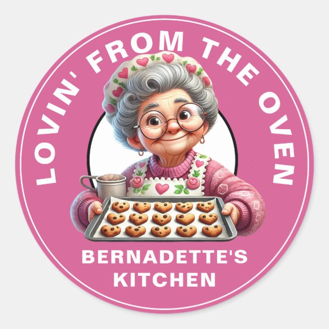 Lovin' From the Oven Classic Round Sticker (Front)