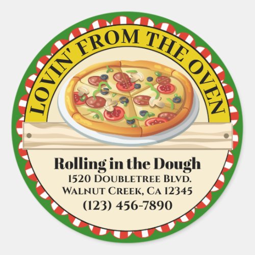 Lovin From the Oven Pizza Classic Round Sticker