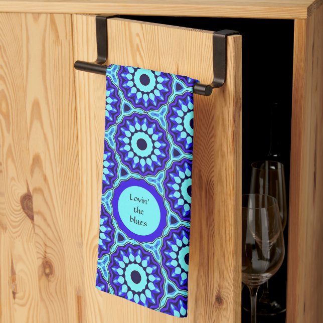 Lovin' the Blues Kitchen Apron Towel (Thirds Fold)