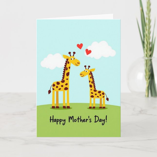 Loving Animals Mothers Day Card (Front)