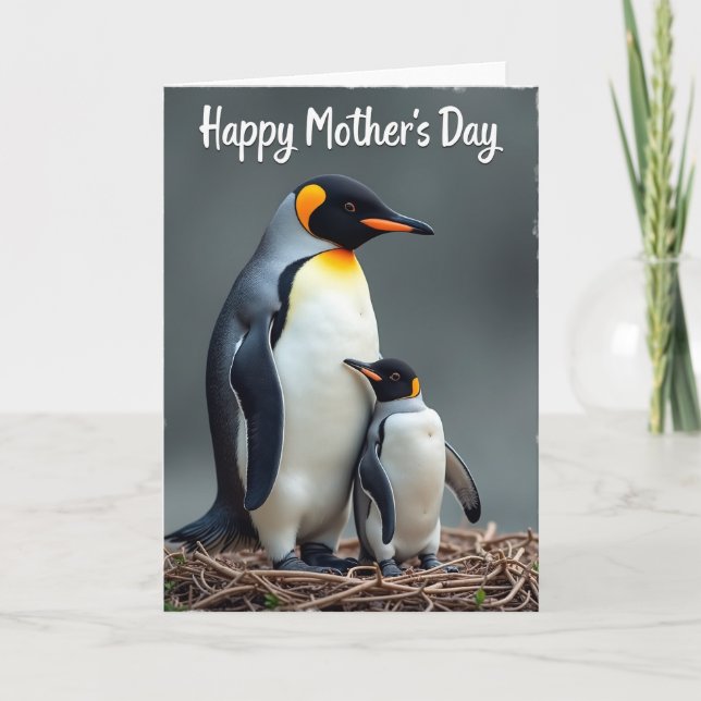 Loving Aquatic Birds Moms Day Card (Front)
