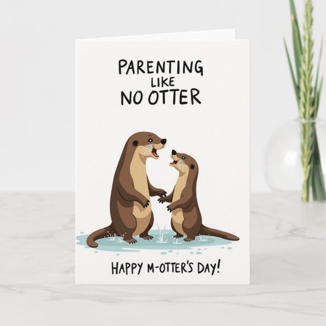 Loving Aquatic Mammal Mothers Day Card (Front)