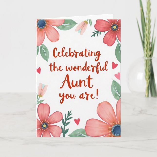 Loving Aunt Floral Mothers Day Card (Front)