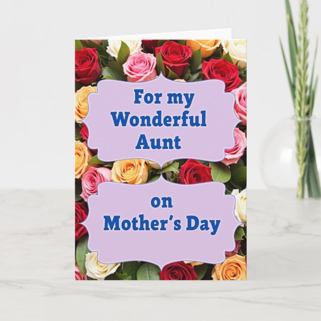 Loving Aunt Mothers Day Card (Front)