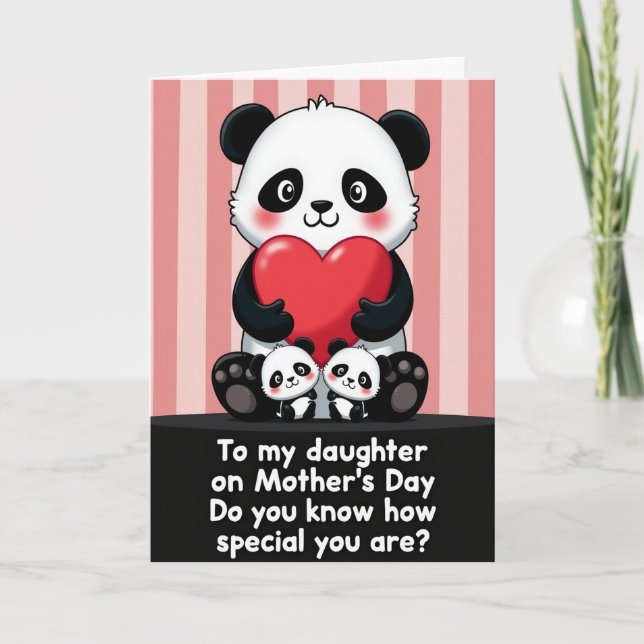 Loving Bear Family Heart Card (Front)