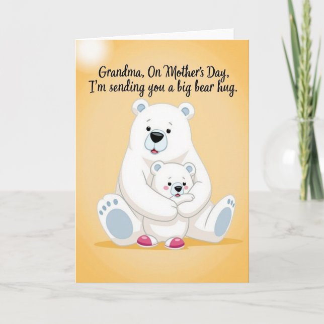 Loving Bear Grandma Mothers Day Card (Front)