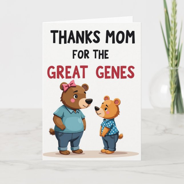 Loving Bear Moms Thanks Card (Front)