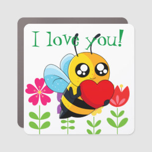 Loving Bee Car Magnet