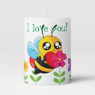 Loving Bee Pillar Candle