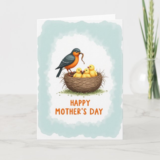 Loving Bird Mothers Day Card (Front)