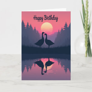 Loving Birthday Twilight Birds Card