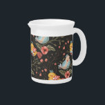 Loving Boho Birds Floral Pattern Beverage Pitcher<br><div class="desc">Inspired by the beauty of nature and the free-spirited bohemian lifestyle, this collection encapsulates the essence of boho chic style. The floral pattern featured in this collection is a delightful fusion of colorful blooms, delicate petals, and intricate foliage, creating a mesmerizing tapestry of nature's artistry. Immerse yourself in the enchanting...</div>