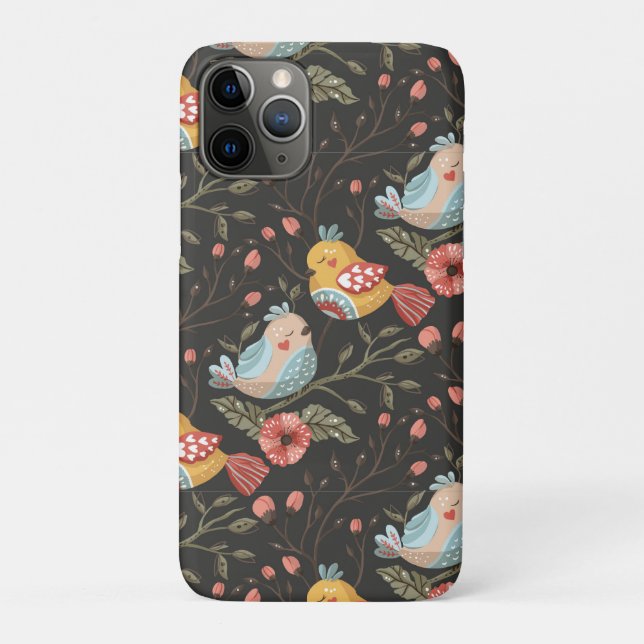 Loving Boho Birds Floral Pattern Case-Mate iPhone Case (Back)