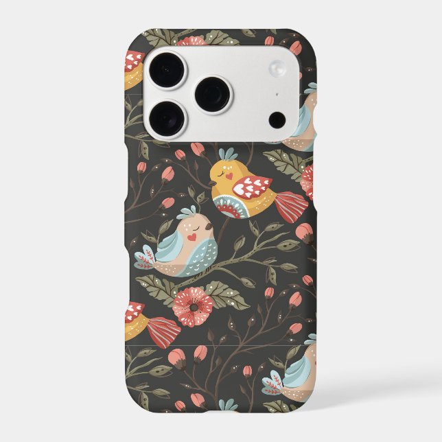 Loving Boho Birds Floral Pattern Iphone Case (Back)