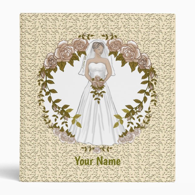 Loving Bride wedding   binder (Front)