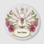 Loving Bride Wedding  magnet<br><div class="desc">Loving Bride Wedding magnet, T-Shirt, Wedding apparel, Wedding gifts by ArtMuvz Illustration. Matching Customizable Wedding bridal shower, reception, rehearsal dinner apparel. Celebrate your love in style with our wedding designs, Perfect for the bride, groom, wedding party, and guests. You can personalize with your names or wedding date. Great for wedding-related...</div>